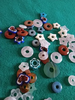 Lote 56 cuentas abalorios cristal vintage