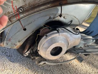 Vespa 125N con sidecar manillar tubo