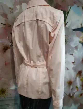 Gabardina mujer rosa