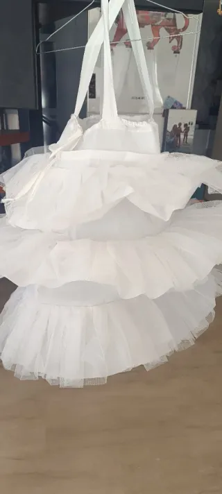 Cancán Fallera Niña Blanco