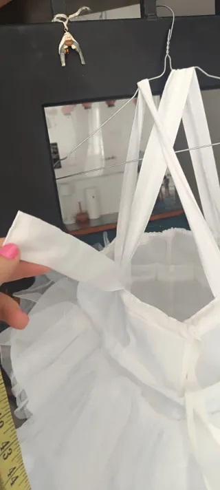 Cancán Fallera Niña Blanco