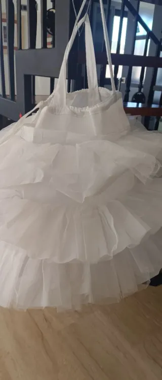 Cancán Fallera Niña Blanco