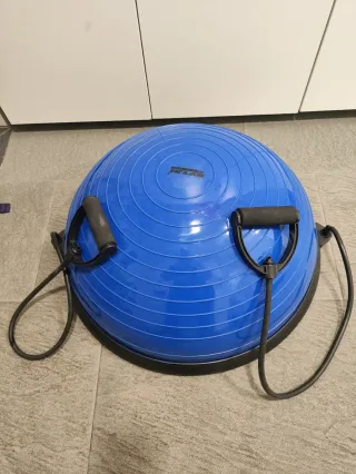 BOSU azul con asas y bandas