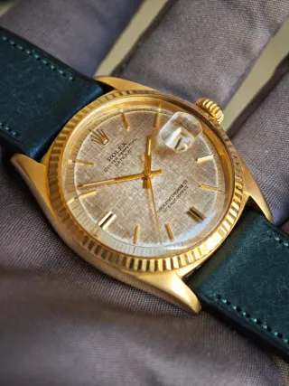 Rolex DateJust 1601 Oro 18k, Linen Dial