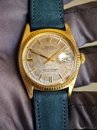 Rolex DateJust 1601 Oro 18k, Linen Dial