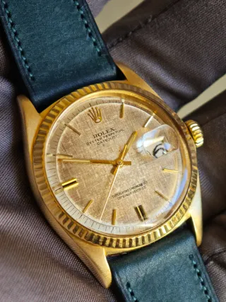 Rolex DateJust 1601 Oro 18k, Linen Dial