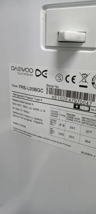 Nevera Americana Acero Inoxidable Daewoo