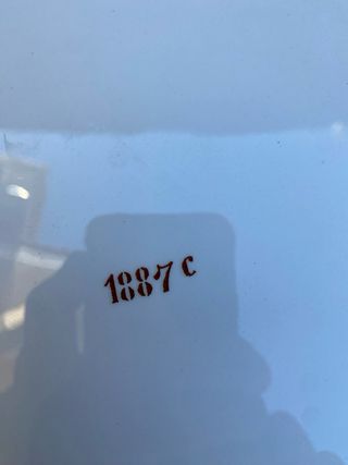 Antigua bandeja cobre y ceramica epoca  art-deco