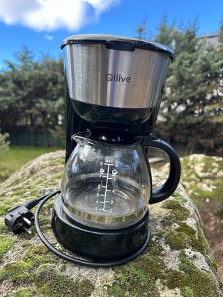 Cafetera Qilive Negra y Plateada