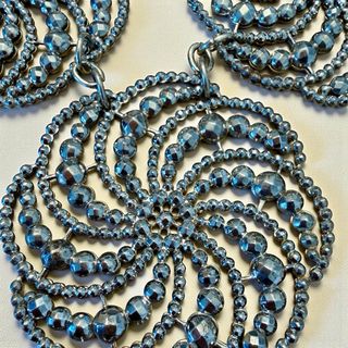 Collana con pendenti antichi in cut steel fine 800