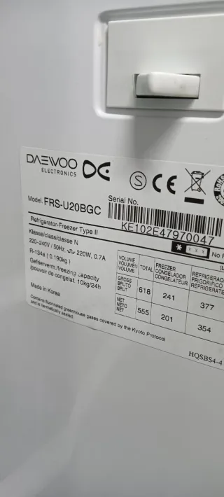 Nevera Americana Acero Inoxidable Daewoo