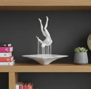 Estatueta Falling Decorativa