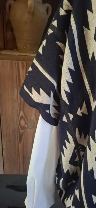 Chaleco kimono flecos talla única