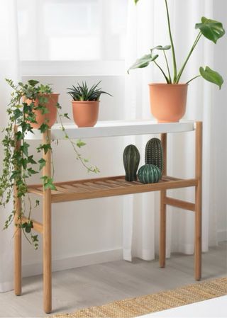 Estantería plantas Ikea SATSUMAS bambú
