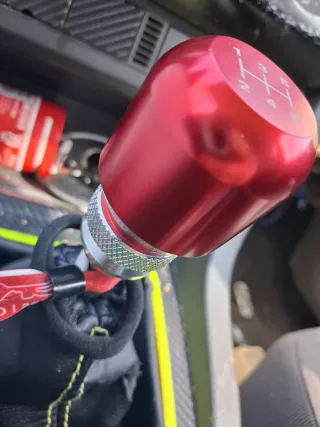 Pomo Palanca Cambios Coche Rojo