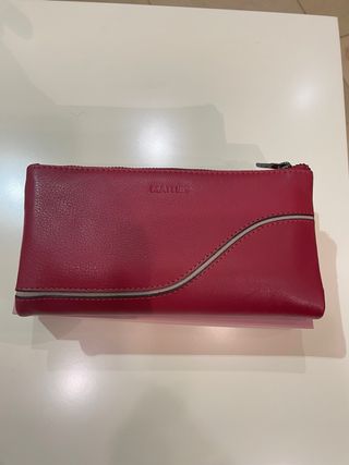 Carteira Matties Pele Vermelha e Bege