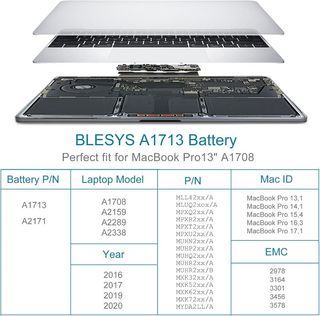 NINJABATT A1708 A1713 Batería MacBook Pro de 13