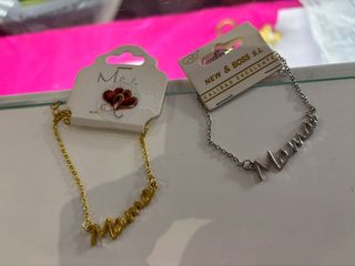 Pulseiras Mama Aço Dourado e Prateado