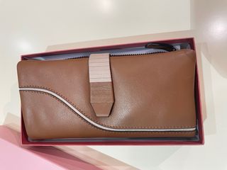 Carteira Matties pele castanha e bege