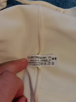 Body moldeados de mujer, color vainilla, talla 95,