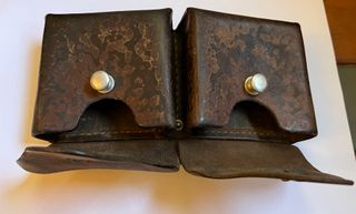 DOBLE CARTUCHERA MILITAR ALEMANA CUERO