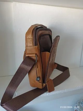 Bolso Hombro Cuero BULLCAPTAIN Marrón nuevo