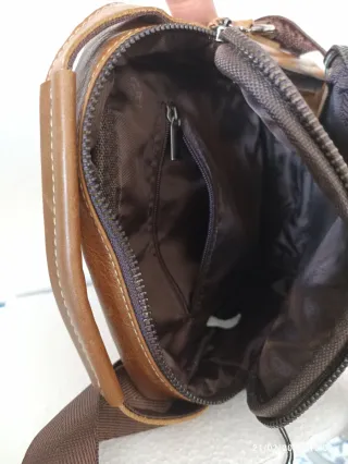 Bolso Hombro Cuero BULLCAPTAIN Marrón nuevo