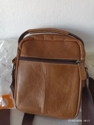 Bolso Hombro Cuero BULLCAPTAIN Marrón nuevo