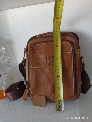 Bolso Hombro Cuero BULLCAPTAIN Marrón nuevo