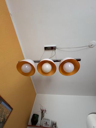 Lampadario moderno 3 luci metallo vetro