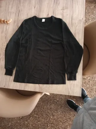 Camiseta térmica negra unisex talla única