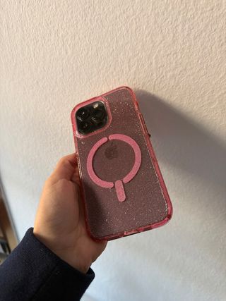 Custodia iPhone 13 Pro Rosa Glitter