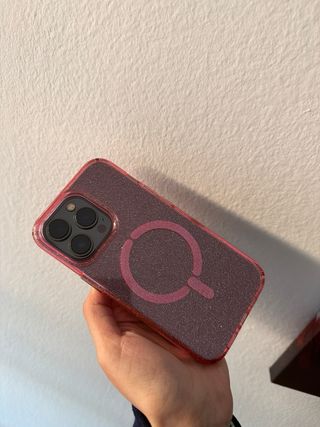 Custodia iPhone 13 Pro Rosa Glitter