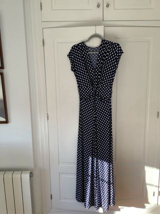 Mono elástico azul y blanco