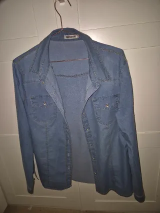 Camisa tejana fina azul claro XL