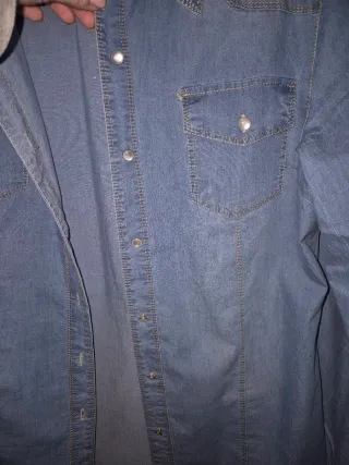 Camisa tejana fina azul claro XL