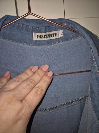 Camisa tejana fina azul claro XL