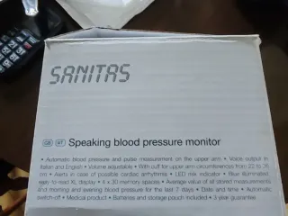 Sanitas SBM 52 Misuratore Pressione Parlante
