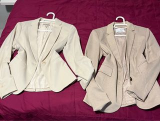 Lote de 4 Chaquetas - blanca y beig  T. 38/40