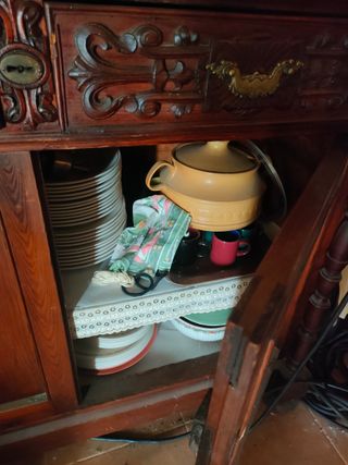 Mueble vitrina aparador Isabelino siglo XIX