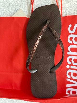 Havaianas Square Glitter castanho 37/38