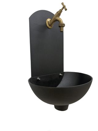 Fontana da parete per giardino con rubinetto