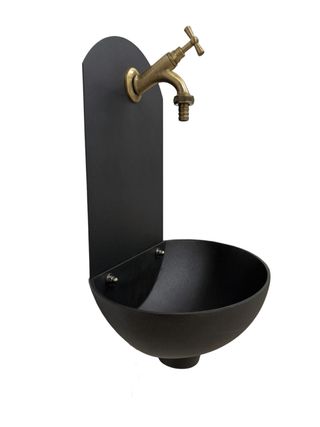 Fontana da parete per giardino con rubinetto