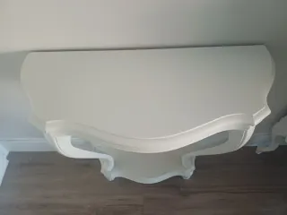 Mueble auxiliar antiguo blanco madera