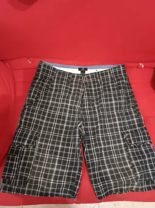 Bershka Bermuda Cuadros Talla M