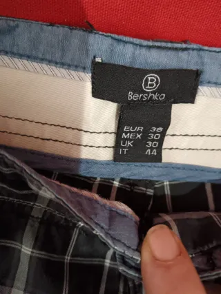 Bershka Bermuda Cuadros Talla M