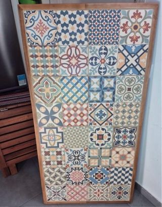 Mesa de exterior/interior madera y cerámica