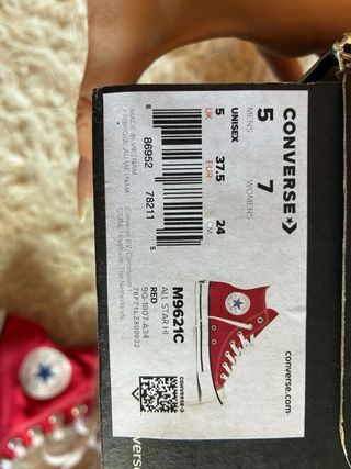 Converse All Star Rojas Talla 38
