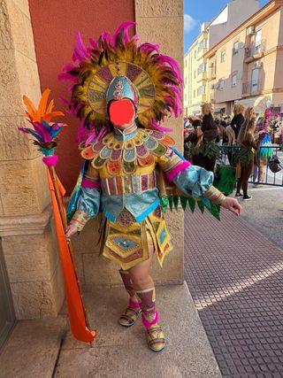 Traje Carnaval Comparsa Badajoz Pájaro