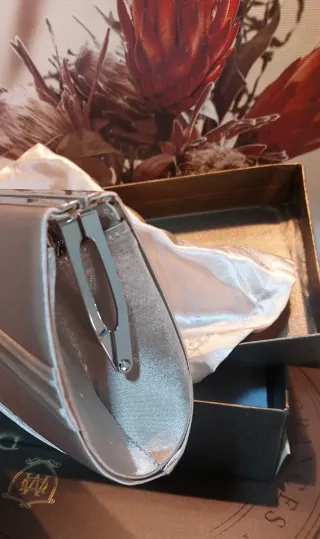 Bolso de fiesta dorado y plateado